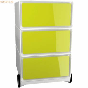 Rollcontainer HxBxT 64,2x39x43,6cm 3 Schübe grün-1