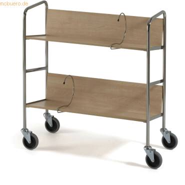 Aktenwagen lang 2 Etagen 75x29cm birke-0