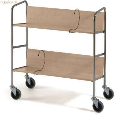 Aktenwagen lang 2 Etagen 75x29cm eiche-0