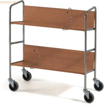 Aktenwagen lang 2 Etagen 75x29cm kirsche-0