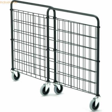Gitterwagen groß zusammenklappbar 1 Etage 90x55cm schwarz-1