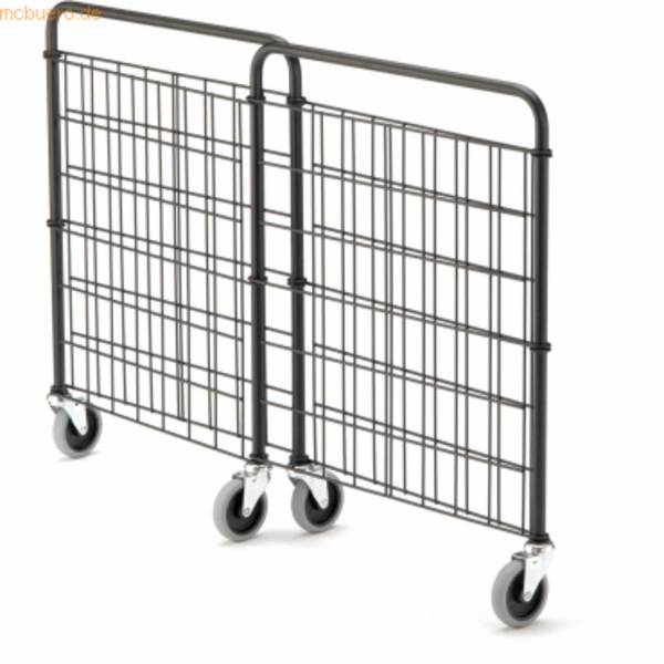 Gitterwagen klein zusammenklappbar 1 Etage 60x55cm schwarz
