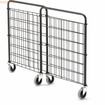 Gitterwagen klein zusammenklappbar 1 Etage 60x55cm schwarz-0