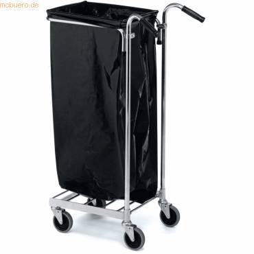 Müllsackwagen Standard mit Fahrhandgriff 650x360x1060mm silber-0