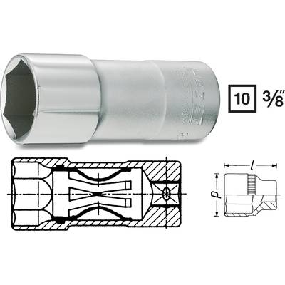 Hazet HAZET 880KF Außen-Sechskant Zündkerzeneinsatz 20.8 mm 13/16"    3/8" (10 mm)