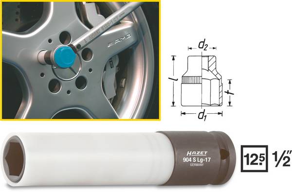 Hazet 904SLG-17 Kraft-Steckschlüsseleinsatz  1/2" (12.5 mm)  904SLG-17