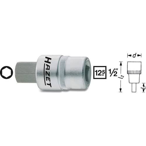 Hazet 986 Steckschlüssel-Bit-Einsatz 1/2 (12.5 mm) 986-8