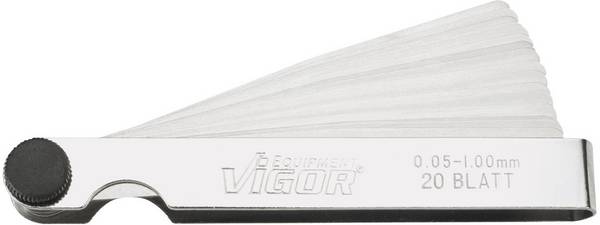 Vigor V1714 Fühlerlehre 0.05 - 1 mm Anzahl Blätter: 20 DIN 2275