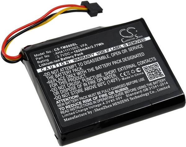 Akku für TomTom Start 60 / Typ VFA, 3,7V, Li-Ion