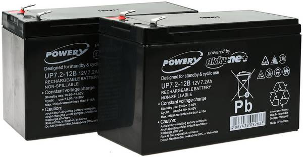 Powery Ersatzakku für USV APC Smart-UPS 750, 12V, Lead-Acid
