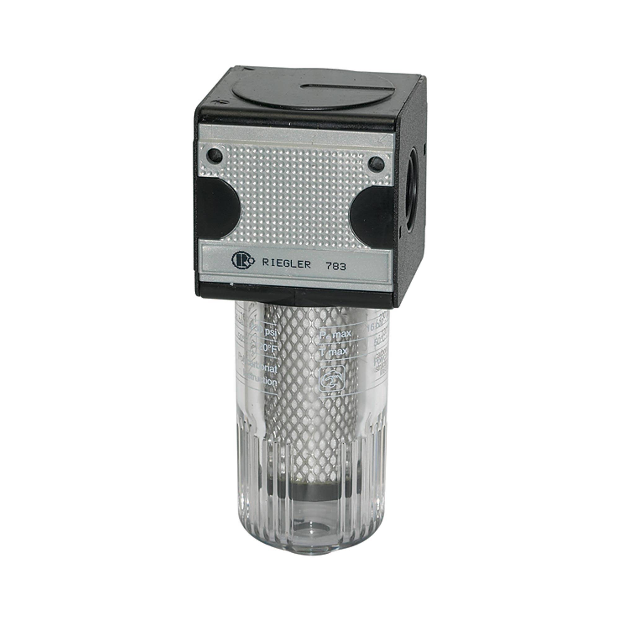 RIEGLER Aktivkohlefilter »multifix« mit PC-Behälter, 0,005 mg/m³, BG 3, G 1/2, PE max. 16 bar, Mediums-Umgebungstemperat-0