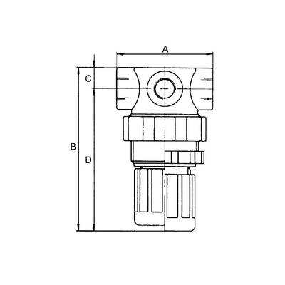 RIEGLER Druckbegrenzungsventil, inkl. Manometer, G 1/4, Einstellbereich 0,15 - 7,0 bar, Mediums-/Umgebungstemp. max. 60-1