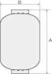 RIEGLER Druckluftbehälter 7 Liter, 2 x G 1/2 IG, Betriebsdruck max. 11 bar, Temperaturbereich -10 °C bis 60 °C, Stahl ku-1