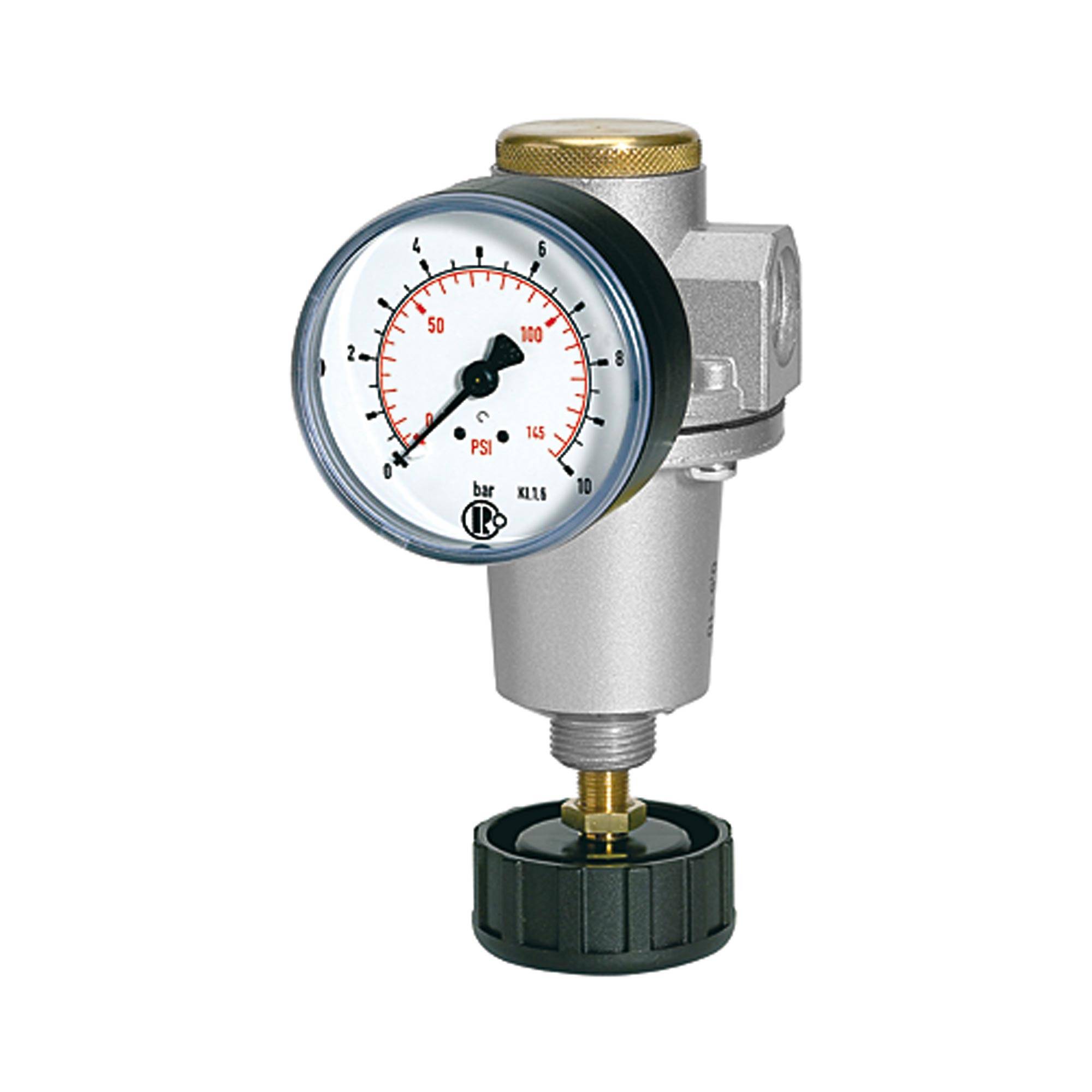 RIEGLER Druckregler »Standard«, inkl. Manometer, BG 2, G 1/2, PE max. 25 bar, Mediumstemperatur max. 60 °C, Regelbereich-0