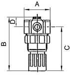 RIEGLER Druckregler für Wasser, inkl. Manometer, G 1/4, Regelbereich 0,1 - 3 bar, Eingangsdruck max. 25 bar, Med.-Umgeb.-1