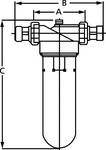 RIEGLER Feinfilter »Bavaria« für Trinkwasser, DVGW-geprüft, 90 µm, R 3/4, Eingangsdruck max. 16 bar, Wassertemperatur ma-1