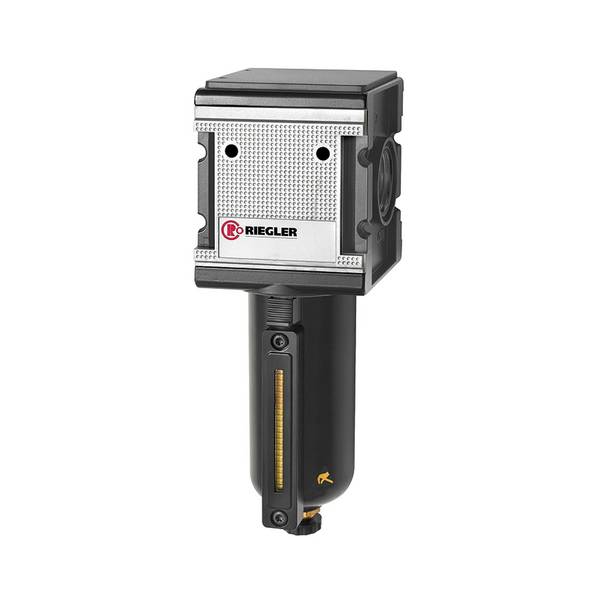 RIEGLER Filter »multifix«, Metallbehälter und Sichtrohr, 5 µm, BG 4, G 3/4, PE max. 20 bar, Med.-Umgeb.temp. max. 60 °C,