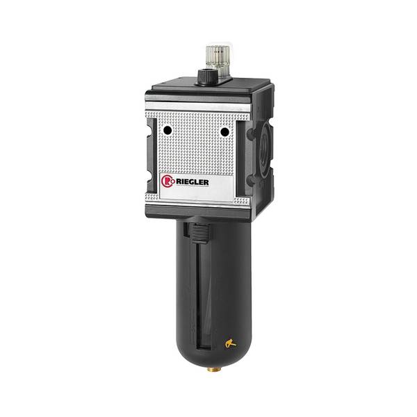 RIEGLER Nebelöler »multifix« mit Polycarbonatbehälter und Schutzkorb, BG 4, G 3/4, Eingangsdruck max. 16 bar, Med.-Umgeb