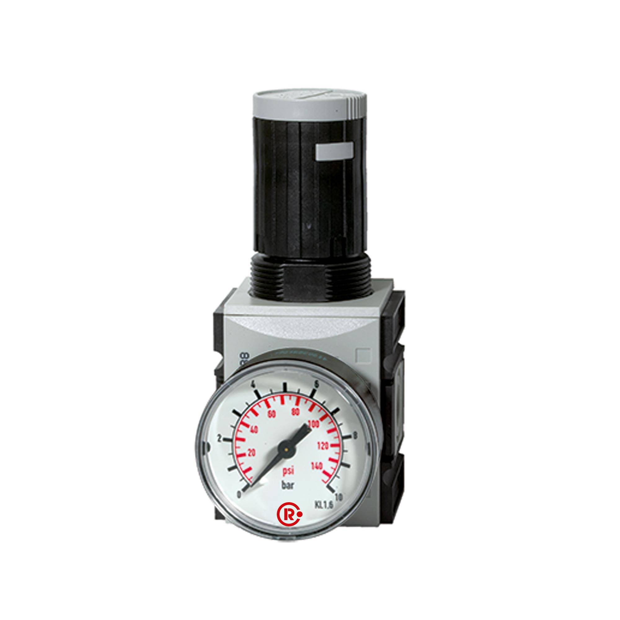RIEGLER Präzisionsdruckregler »FUTURA«, inkl. Manometer, BG 1, G 1/4, PE max. 16 bar, Temp. -10 °C bis 50 °C, Regelberei-0