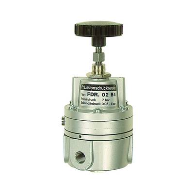 RIEGLER Präzisionsdruckregler ohne Manometer, G 1/4, Regelbereich 0,05 - 7 bar, PE max. 16 bar, Mediums-Umgebungstempera-0