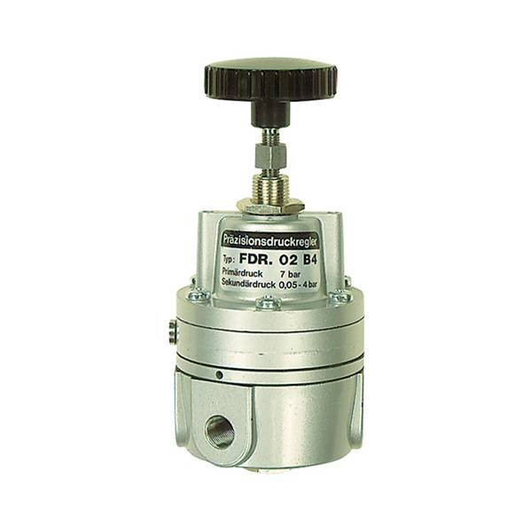 RIEGLER Präzisionsdruckregler ohne Manometer, G 1/4, Regelbereich 0,05 - 2 bar, PE max. 16 bar, Mediums-Umgebungstempera