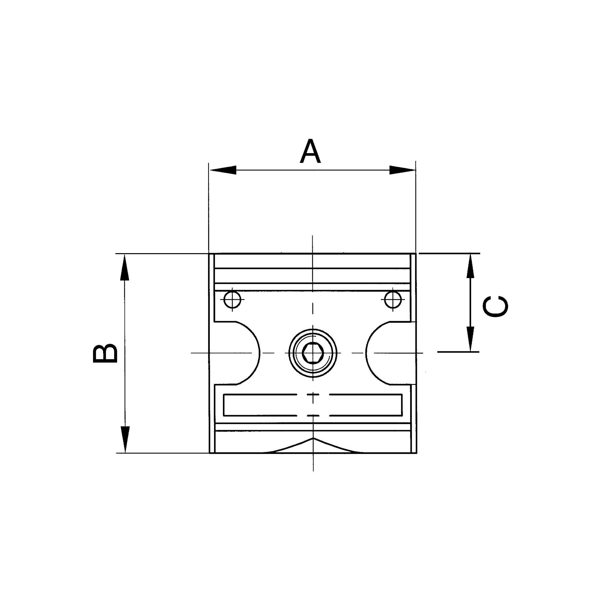 RIEGLER Verteiler »multifix«, schmale Ausführung, BG 1, G 1/4, mit 4 Abgängen: 3 x G 1/4 und 1 x G 1/8, Eingangsdruck ma-1