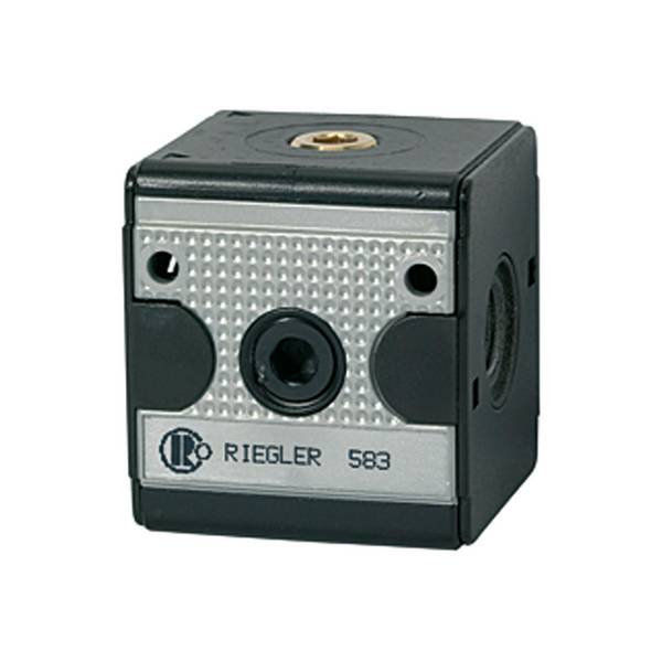 RIEGLER Verteiler »multifix«, breite Ausführung, BG 1, G 1/4, mit 4 Abgängen: 4 x G 1/4, Eingangsdruck max. 16 bar.  Vie