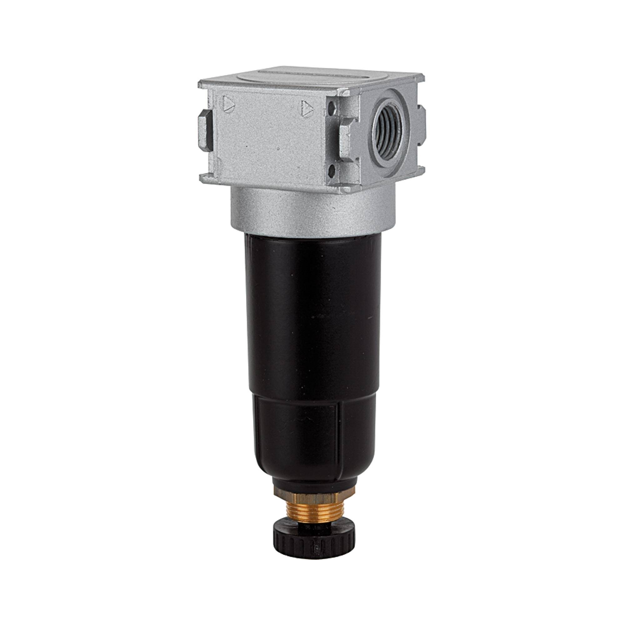 RIEGLER Vorfilter »multifix-mini« mit Metallbehälter, 0,3 µm, BG 0, G 1/8, PE max. 16 bar, Med.-Umgeb.temp. max. 60 °C,-0