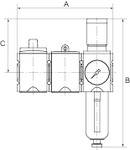 RIEGLER Wartungsstation SAFETY »FUTURA«, Kugelhahn-Anfahrventil-Filterregler, HA, BG 1, G 1/4, PE 2,5 - 16 bar, Regelber-0