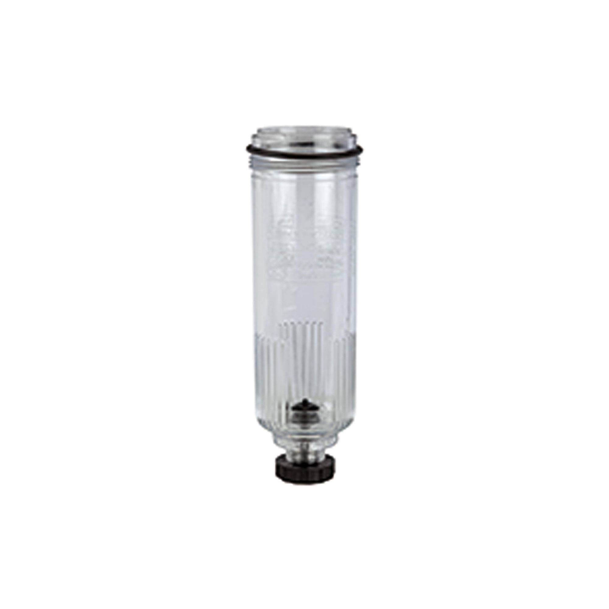 RIEGLER Polycarbonatbehälter, inkl. O-Ring, mit halbautomatischem Ablassventil, für »multifix«, BG 1, G 1/4 und G 3/8.-0