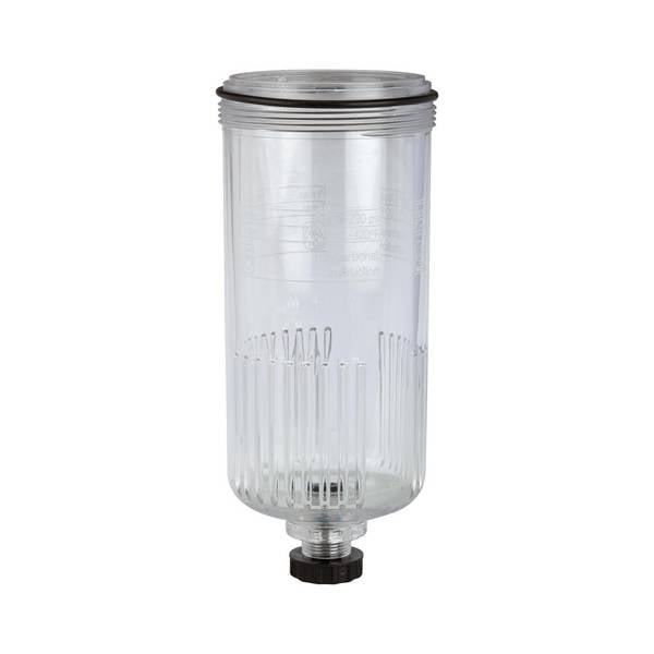 RIEGLER Polycarbonatbehälter, inkl. O-Ring, mit halbautomatischem Ablassventil, für »multifix«, BG 3, G 1/2 und G 3/4 un