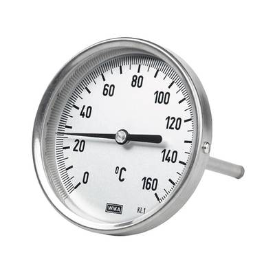 WIKA Bimetallthermometer, Industrieausf., Anschluss hinten, G 1/2, Tauchschaftlänge 100 mm, Ø 100 mm, Anzeigebereich 0 °-0