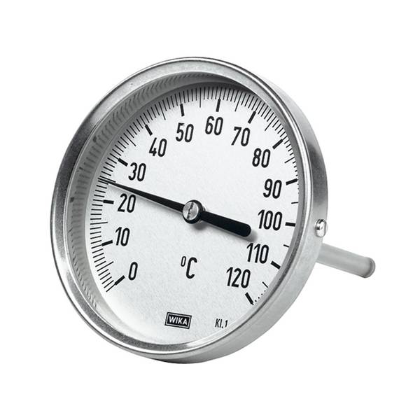 WIKA Bimetallthermometer, hochwertige Ausf., Anschluss hinten, für Schutzrohr Typen SR02, SR12, SR22, Ø63mm, Anzeigeber.