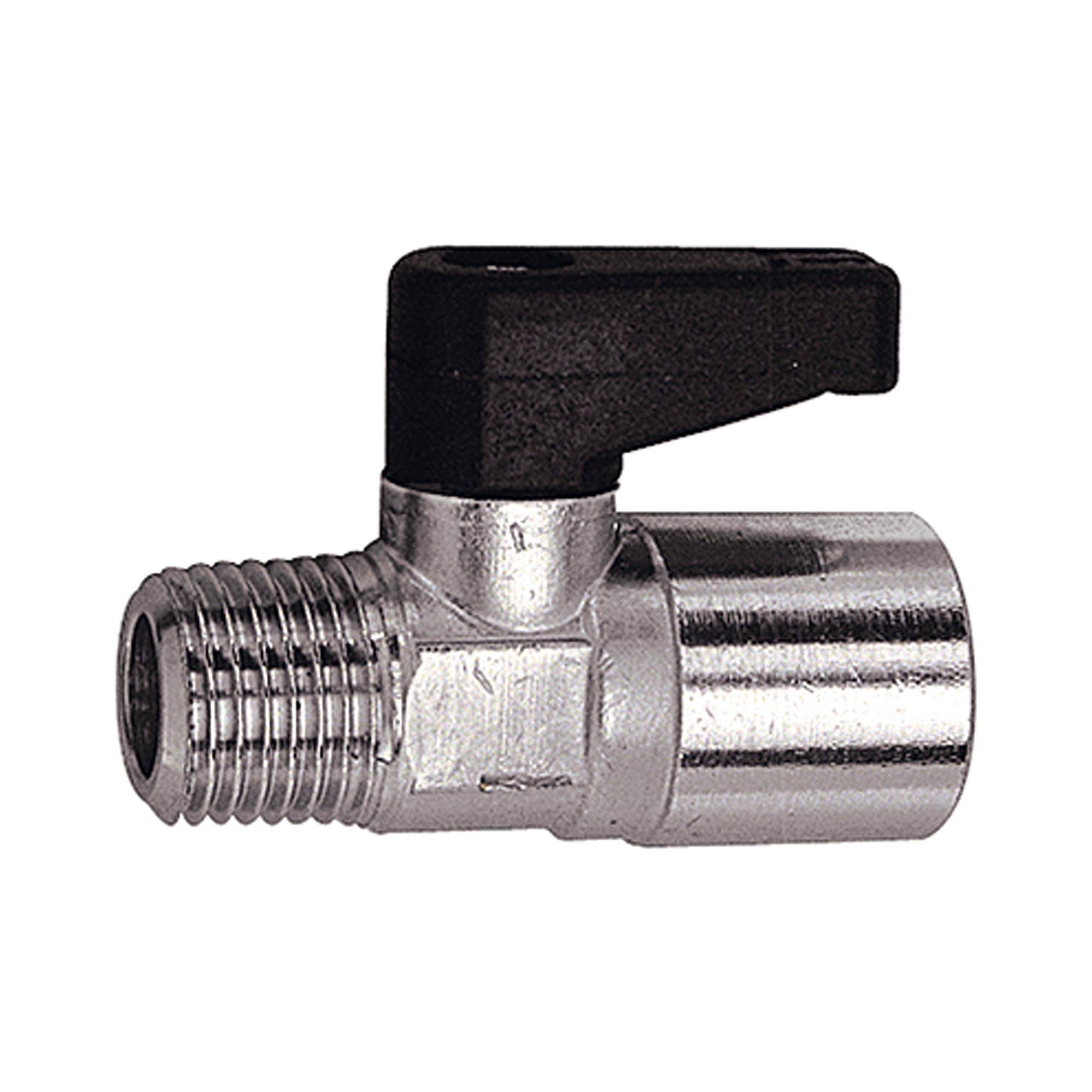 RIEGLER Mini-Kugelhahn mit Drehgriff, MS vern., Mediums-/ Umgebungstemp. -10 °C bis 80 °C, R/Rp 3/8 AG/IG, DN 8, SW 18,-0
