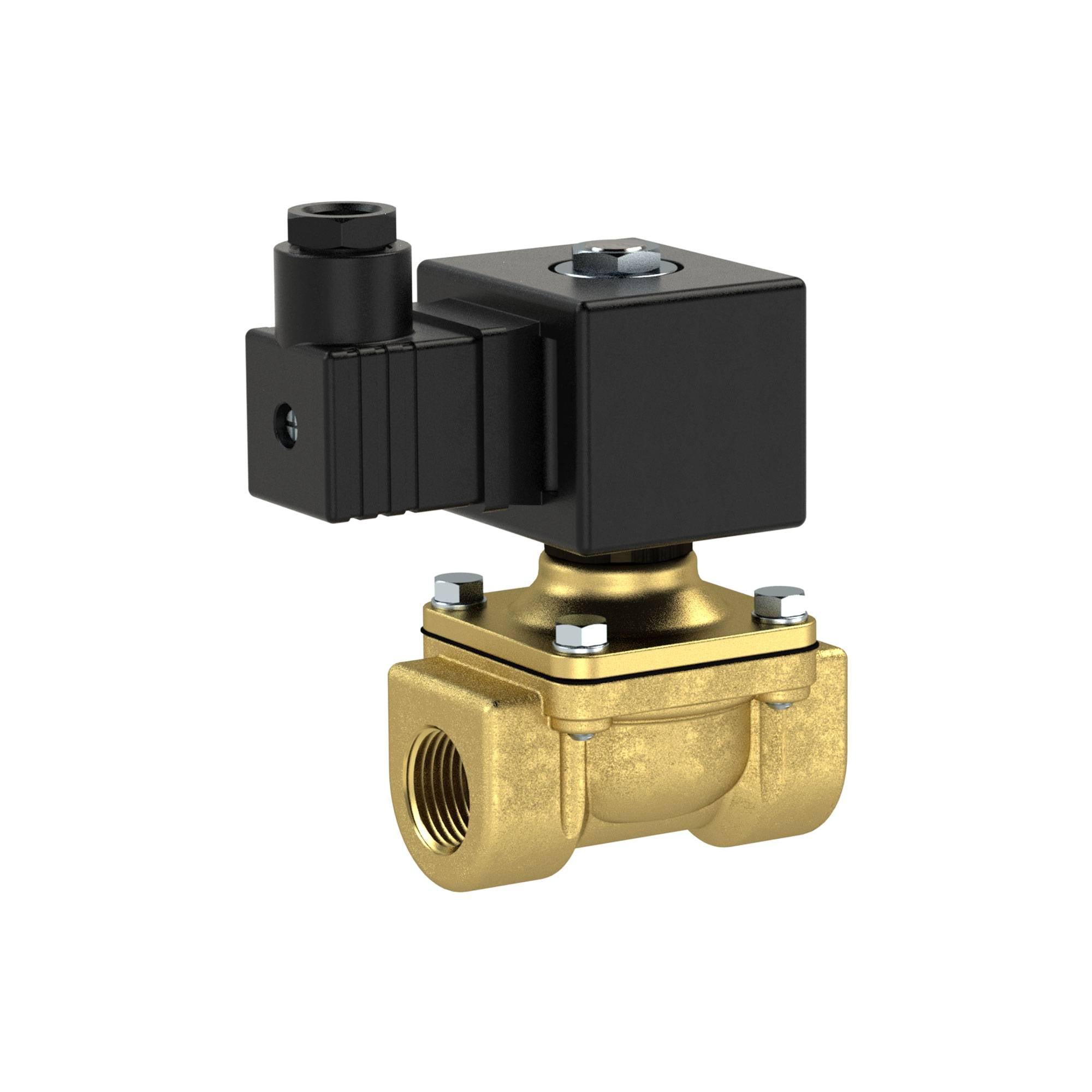 RIEGLER 2/2-Wege-MV, MS, NC, zwangsgesteuert, 230 - 240V, 50 - 60Hz, 16VA, Mediumstemp. -10°C bis 90°C, NBR+PA, G 3/4, P-0