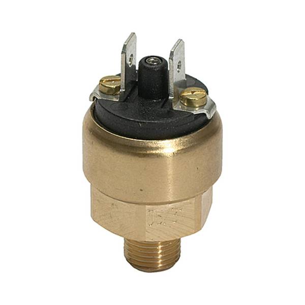 RIEGLER Druckschalter Mini-Ausführung, Messing, 42 V, Umgebungstemperatur -25 °C bis 85 °C, G 1/8, Einstellbereich 1 - 1