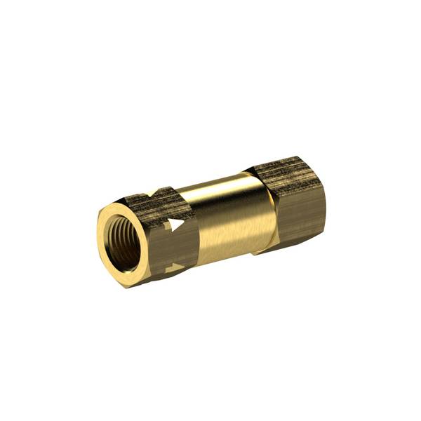 RIEGLER Rückschlagventil, Durchgangsform, MS, Mediumstemperatur max. 180 °C, G 1/4 IG, PN max. 16 bar, Öffnungsdruck 0,2