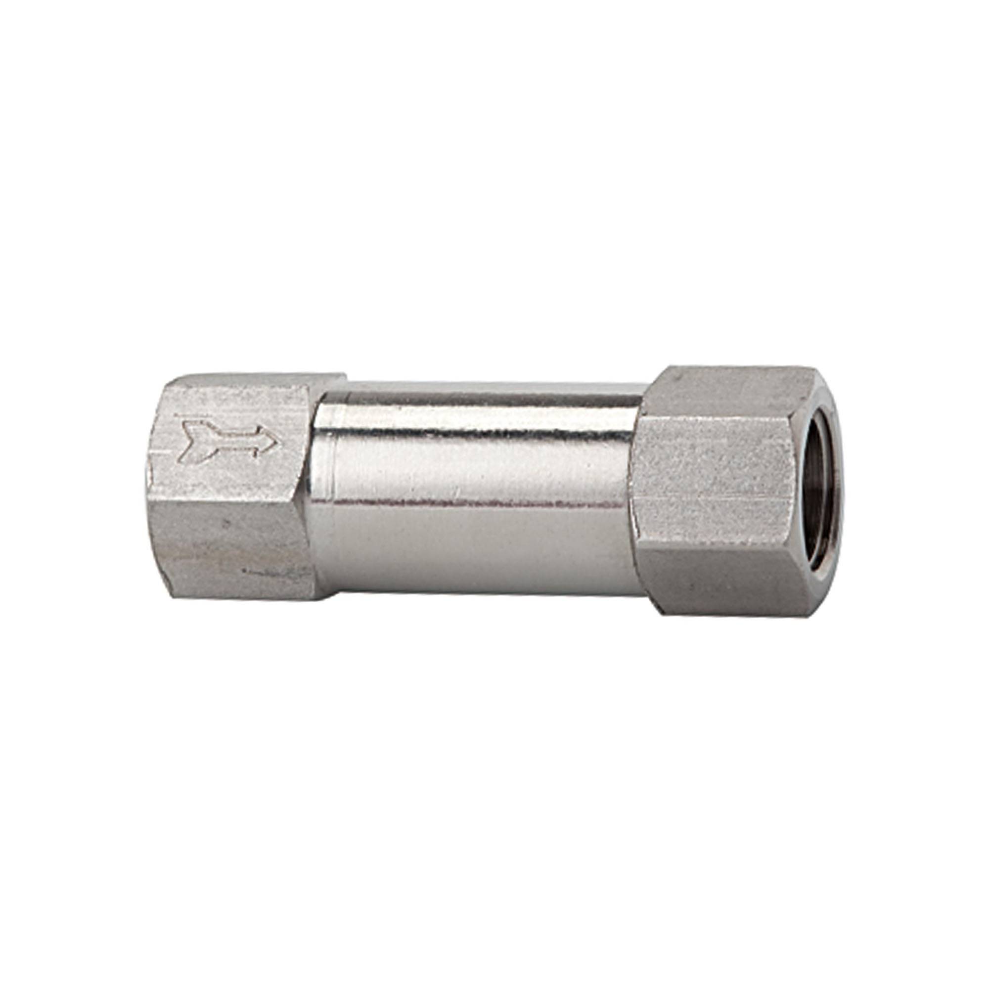 RIEGLER Rückschlagventil, Durchgangsform, Edelstahl 1.4404, Betriebstemp. -10 °C bis 150 °C, G 1/8, PN max. 10 bar, Öffn-0