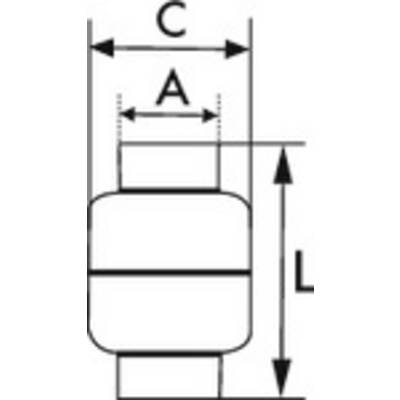 RIEGLER Rückschlagventil, leichte Bauweise, ES 1.4301, Betriebstemp. -20 °C bis 150 °C, G 1/4, PN max. 16 bar, Öffnungsd-1