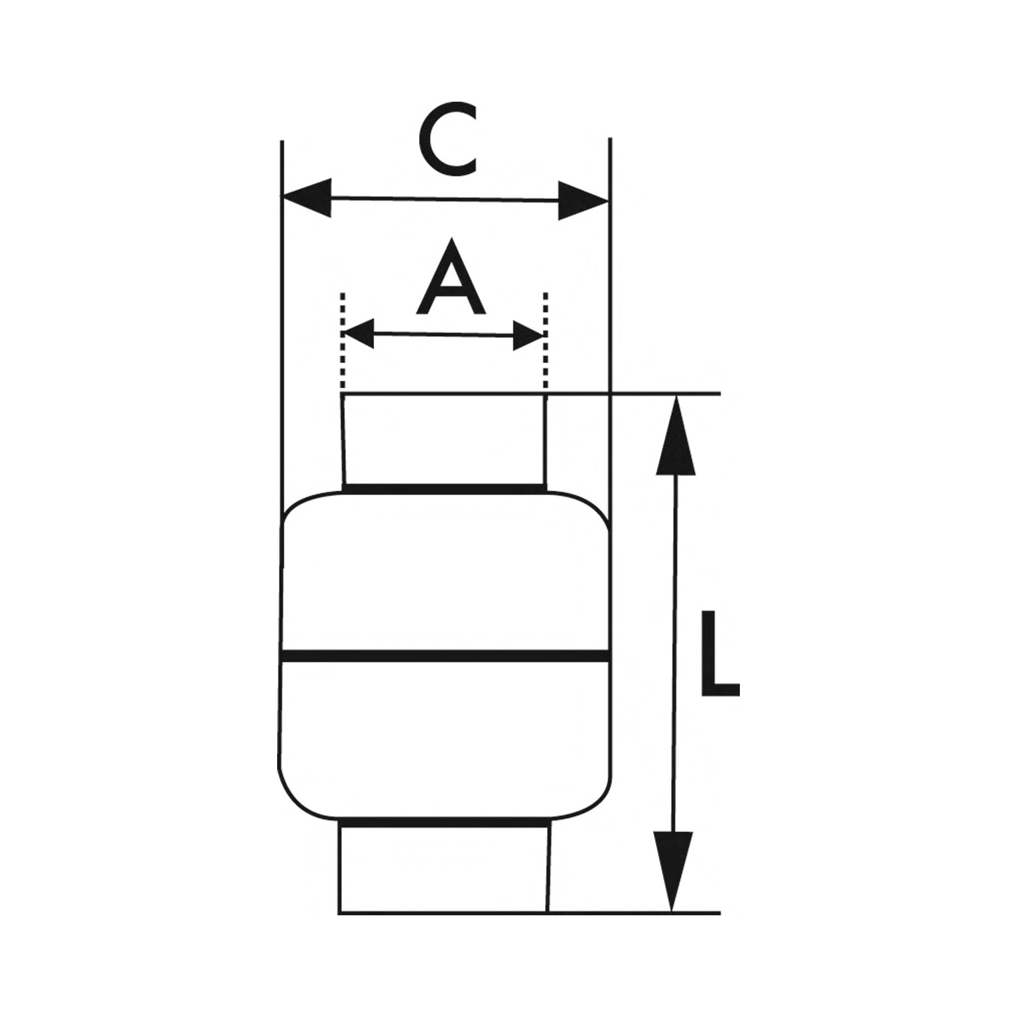 RIEGLER Rückschlagventil, leichte Bauweise, ES 1.4301, Betriebstemp. -20 °C bis 150 °C, G 1/4, PN max. 16 bar, Öffnungsd-2