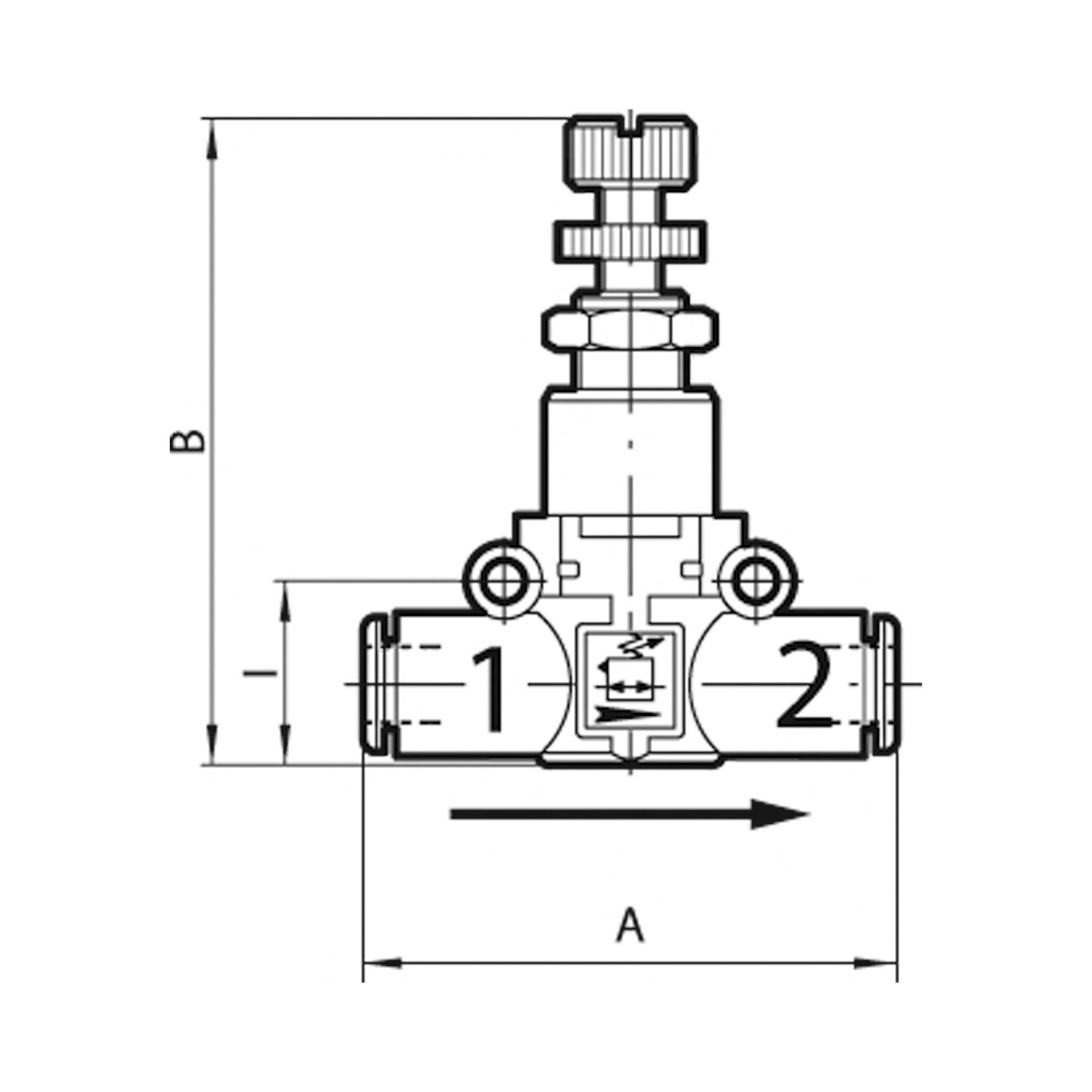 METAL WORK Druckregler »lineonline«, Schlauch - Schlauch, für Schlauch-Ø 6 mm, Betriebsdruck 2 - 10 bar, Regelbereich 1-2