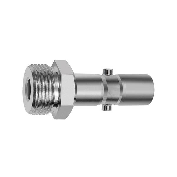 RIEGLER Nippel für Dreh-Sicherheitskupplungen NW 11, schwere Reihe, 2-stufig, Stahl, G 3/8 AG, max. 25 bar, Temp. -20 °C
