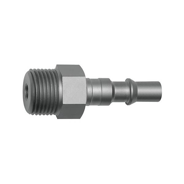 RIEGLER Nippel für Schwenk- und Dreh-Sicherheitskupplungen NW 6, ISO 6150 C, Stahl, G 1/8 AG, max. 25 bar, Temp. -20 °C