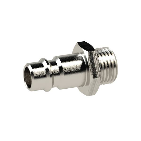 RIEGLER Nippel für Kupplungen NW 7,2 - 7,8, Messing vern., G 1/4 AG, Betriebsdruck 0-35 bar, Mediums-/Umgebungstemp. -20