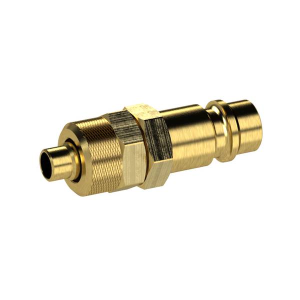 RIEGLER Nippel für Kupplungen NW 7,2 - 7,8, MS blank, für Schlauch 10x8, Betriebsdruck 0 - 35 bar, Mediums-/Umgebungstem