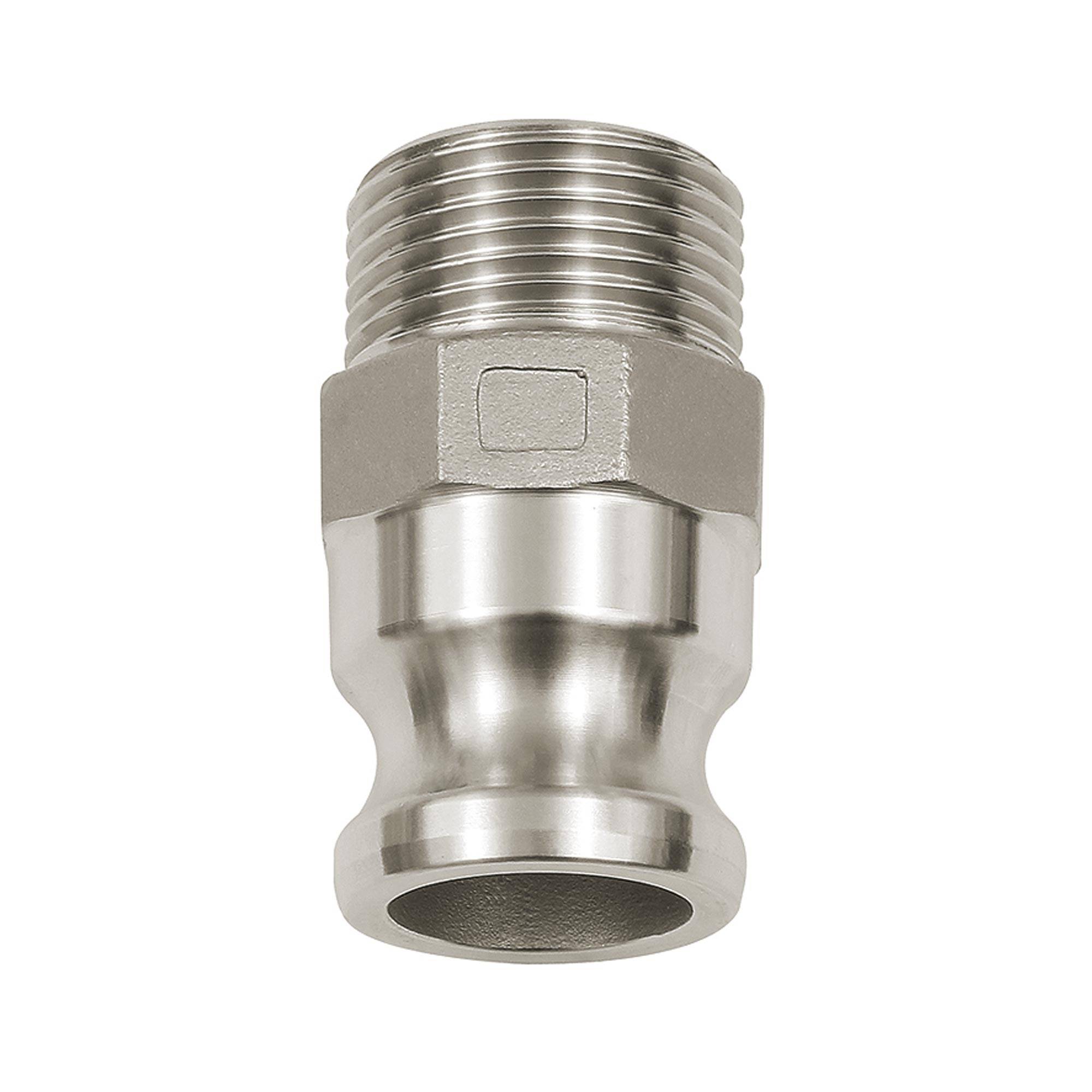 RIEGLER Kamlok-Schnellkupplungsstecker mit Außengewinde, Typ F, Aluminium, R 3/4, Stecker-Ø 32 mm, Druck max. 16 bar, Te-0