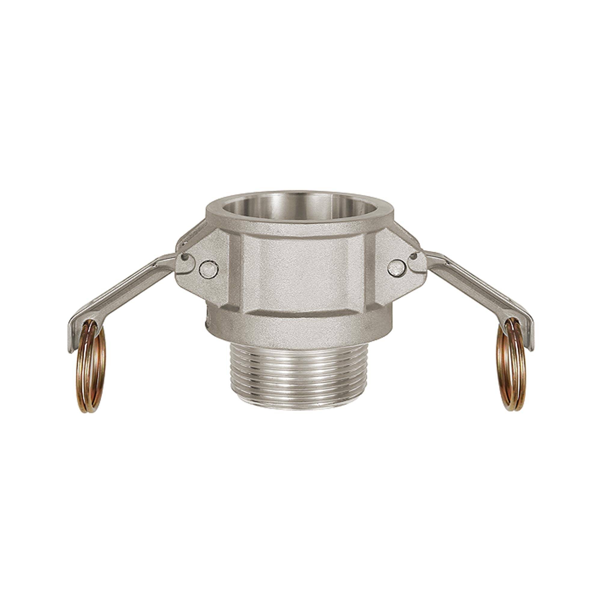 RIEGLER Kamlok-Schnellkupplungsdose mit Außengewinde, Typ B, Aluminium, R 3, für Stecker-Ø 92 mm, Druck max. 16 bar, Tem-0