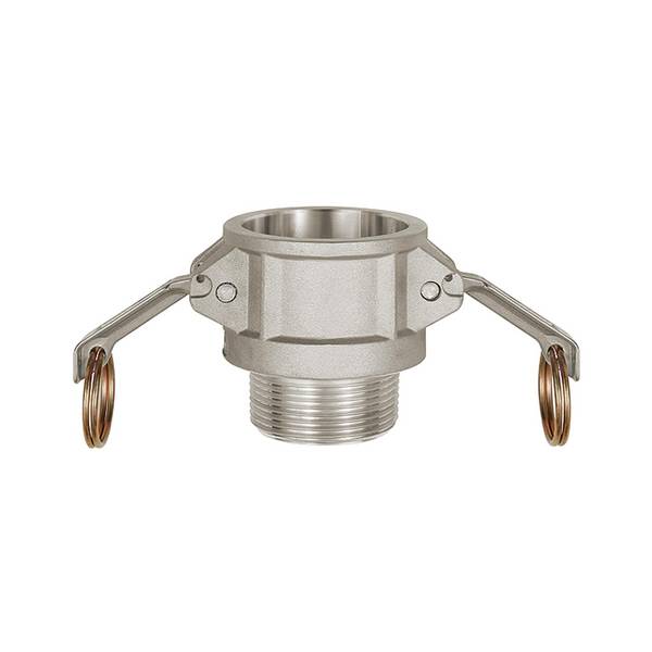 RIEGLER Kamlok-Schnellkupplungsdose mit Außengewinde, Typ B, Aluminium, R 2 1/2, für Stecker-Ø 76 mm, Druck max. 16 bar,