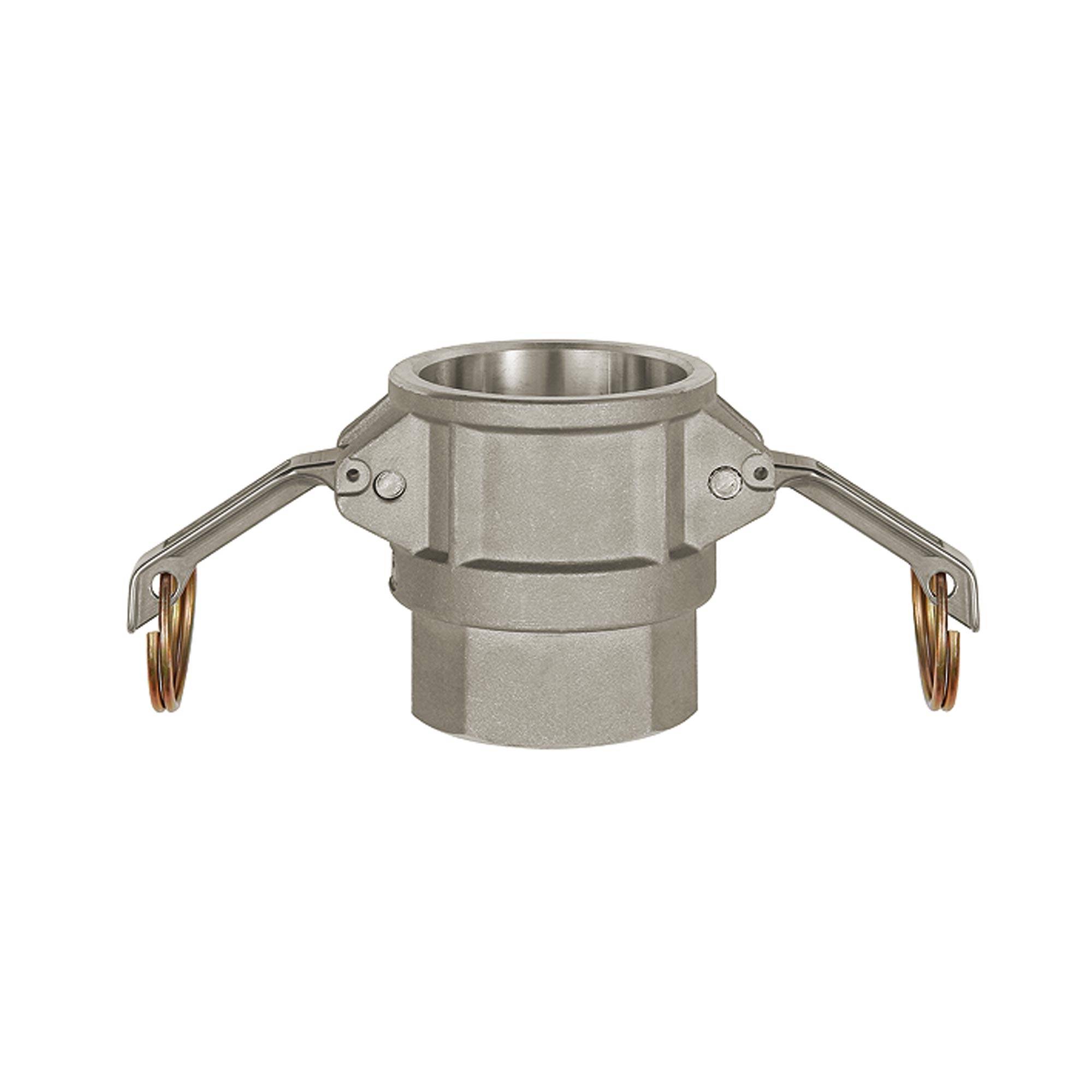 RIEGLER Kamlok-Schnellkupplungsdose mit Innengewinde, Typ D, Aluminium, G 1 1/4, für Stecker-Ø 45 mm, Druck max. 16 bar,-0
