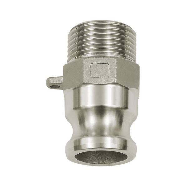 RIEGLER Kamlok-Schnellkupplungsstecker mit Außengewinde, Typ F, ES 1.4401, R 3/4, Stecker-Ø 32 mm, PN max. 16 bar, Temp.